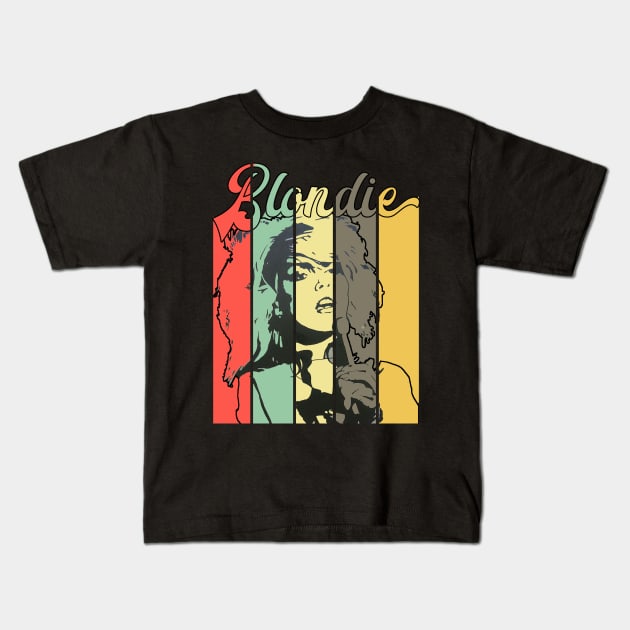 Blondie Retro Color Kids T-Shirt by wsyiva